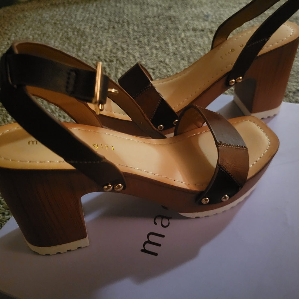 Brown Strappy Heeled Sandals